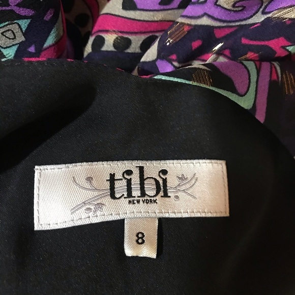 Tibi Silk Slip Dress Psychedelic Print Size 8 Cocktail Party - Picture 7 of 9